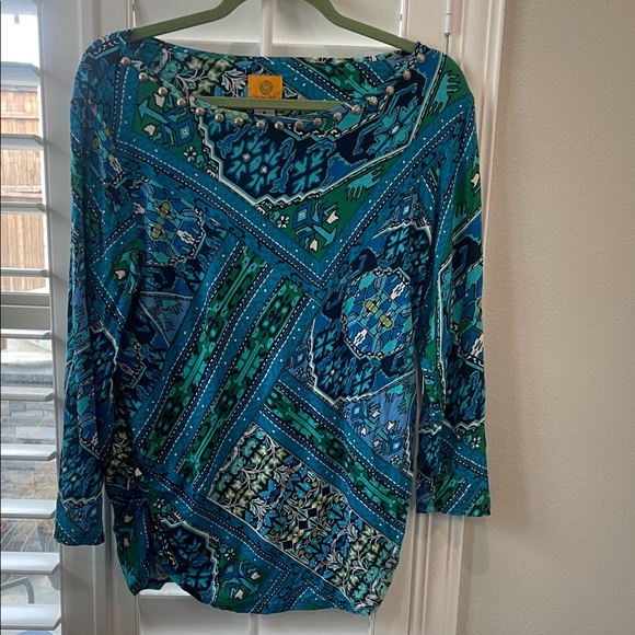 Ruby Rd. Multicolor Geometric Women's Blouse - Picture 5 of 5
